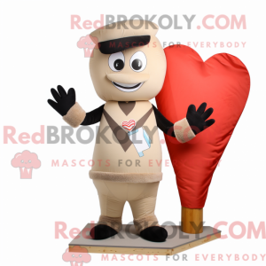 Beige Arrow Of Love maskot...
