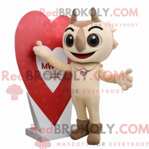 Beige Arrow Of Love maskot...