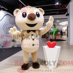 Beige Arrow Of Love maskot...
