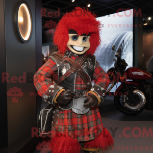 Rød sækkepibe maskot...