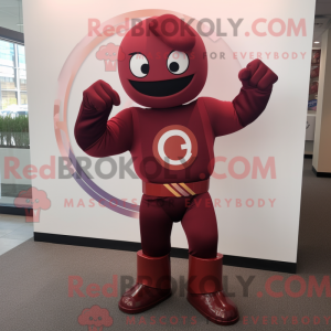 Maroon Superhelte maskot...