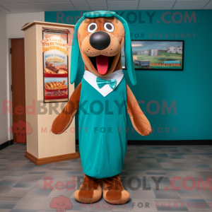 Postava maskota Teal Hot...