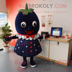 Navy Strawberry mascot...