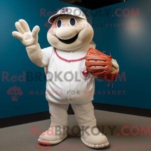 Białe rękawice baseballowe...