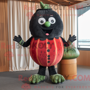 Svart vannmelon maskot...