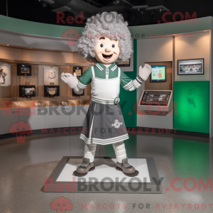 Gray Irish Dancer mascot...