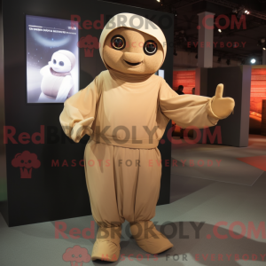 Tan Acrobat-mascottekostuum...