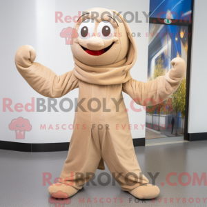 Tan Acrobat-mascottekostuum...
