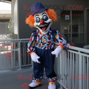 Navy Evil Clown Maskottchen...