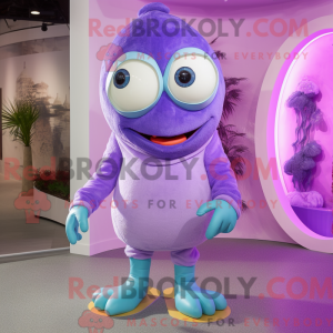 Lavendel Cyclops maskot...