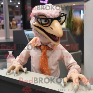 Peach Utahraptor maskot...