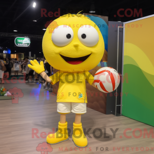 Gul volleyball bold maskot...