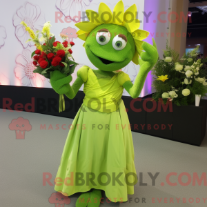 Postava maskota Lime Green...