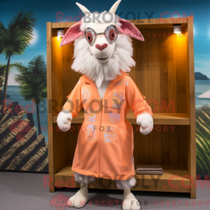 Peach Angora Goat maskot...