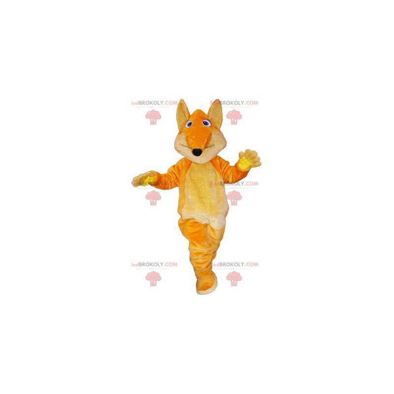Mascot giant orange fox with a big tail - Redbrokoly.com