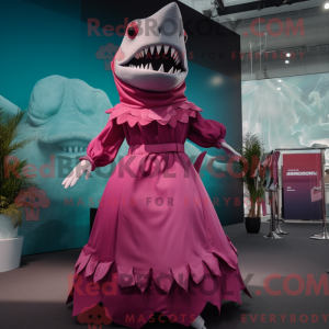 Magenta Megalodon maskot...