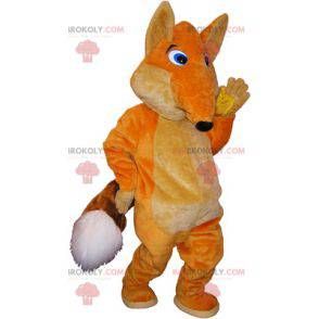 Mascot giant orange fox with a big tail - Redbrokoly.com