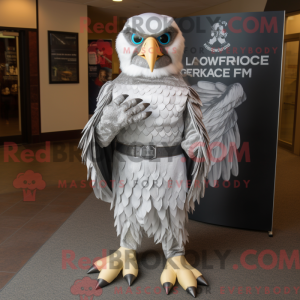 Silver Hawk maskot kostume...