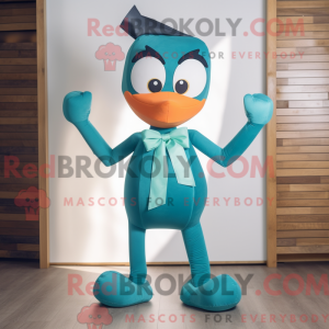 Teal Apricot Maskottchen...