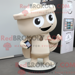Beige anheng maskot kostyme...