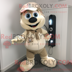 Beżowy anheng maskot...