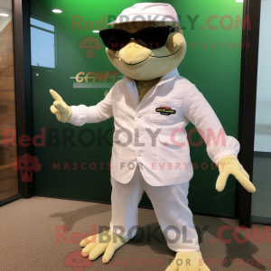 Cream Geckos maskot kostume...