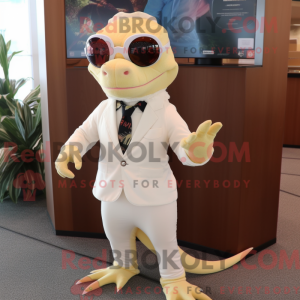 Crème gekko-mascottekostuum...