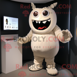 Crème Demon-mascottekostuum...
