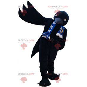 Mascot grote zwarte vogel op zoek woest - Redbrokoly.com