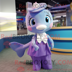 Lavendel Dolphin maskot...