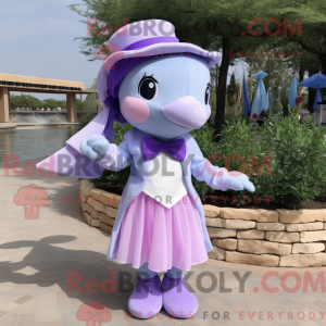 Lavendel Dolphin maskot...