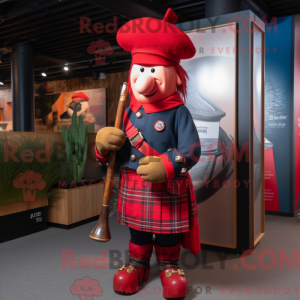 Red Bagpipe mascot costume...