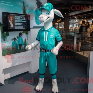 Maskottchenkostüm Teal Goat...