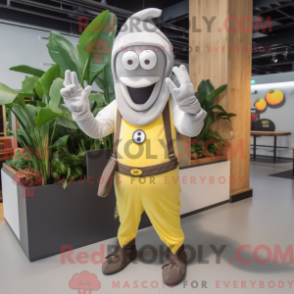 Fantasia de mascote Baa cinza com macacão e cintos - Mascotes de banana - REBROKO_239898 - RedBrokoly.com