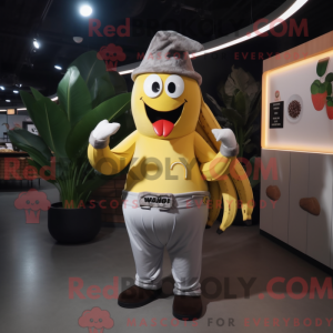 Fantasia de mascote Baa cinza com macacão e cintos - Mascotes de banana - REBROKO_239899 - RedBrokoly.com