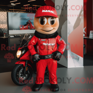 Red Moussaka mascot costume...