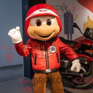 Red Moussaka mascot costume...