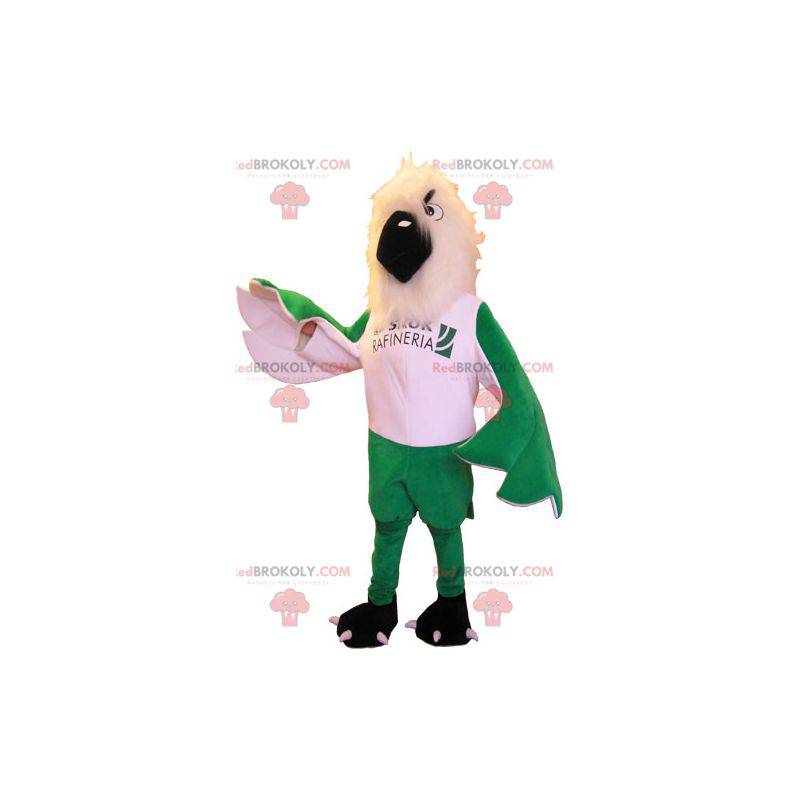 Impresionante mascota águila verde y blanca - Redbrokoly.com