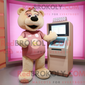 Tan Pink mascottekostuum...