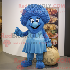 Blå Falafel maskot kostume...