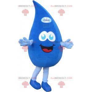 Giant and smiling blue water drop mascot - Redbrokoly.com