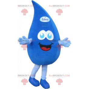 Giant and smiling blue water drop mascot - Redbrokoly.com