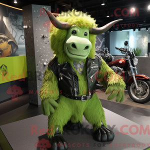Lime Green Yak mascot...