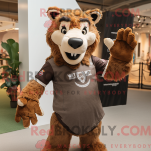 Brauner Wolf Maskottchen...