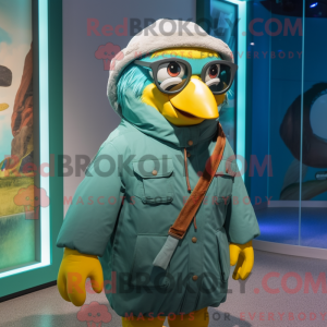 Teal Canary Maskottchen...