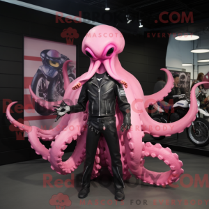 Rosa Hydra-maskotdraktfigur...