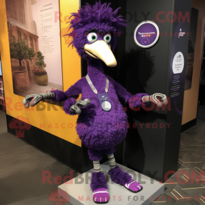 Lilla struts maskot drakt...