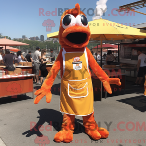 Orange Bbq Ribs maskot...
