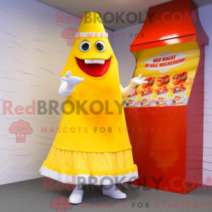 Gele fles ketchup mascotte...