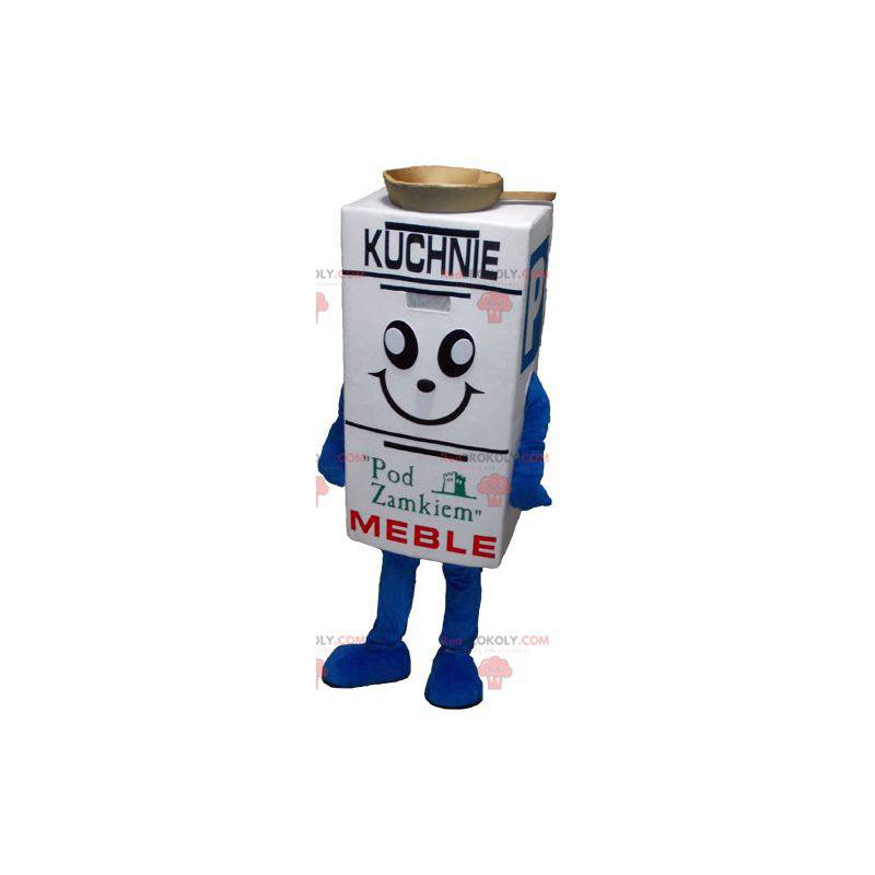 Mascot cartón de leche blanco gigante - Redbrokoly.com